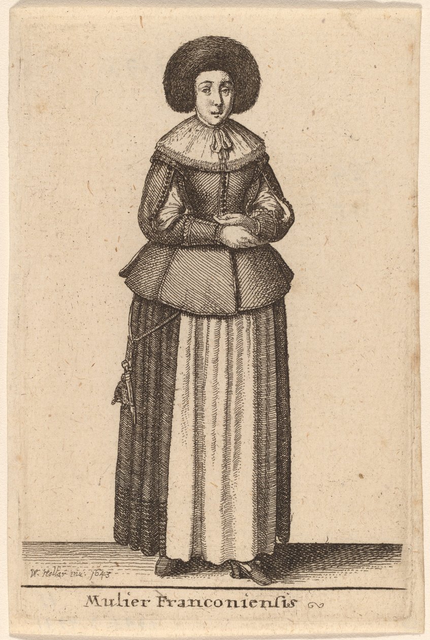 एक फ़्रैंकोनियन महिला द्वारा Wenceslaus Hollar