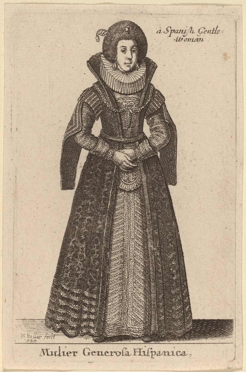 एक उदार स्पेनिश महिला द्वारा Wenceslaus Hollar