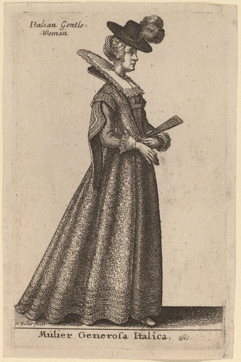 एक उदार इटालियन महिला द्वारा Wenceslaus Hollar