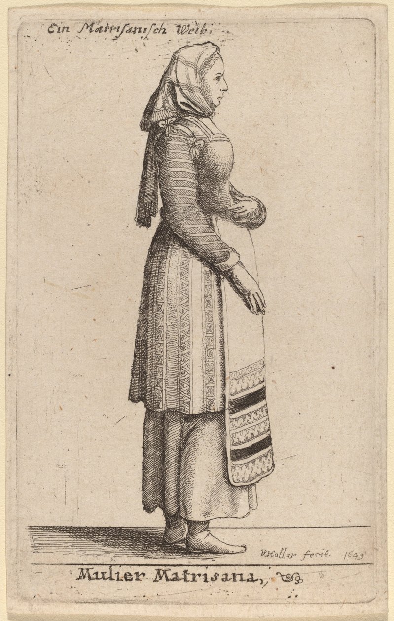 मातृसना स्त्री द्वारा Wenceslaus Hollar