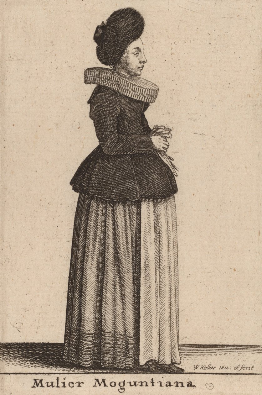 मेंज की एक महिला। द्वारा Wenceslaus Hollar