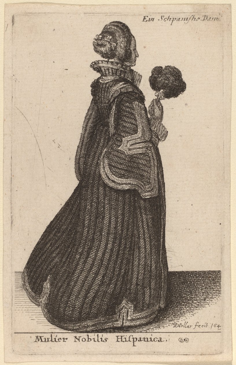 एक स्पेनिश कुलीन महिला द्वारा Wenceslaus Hollar