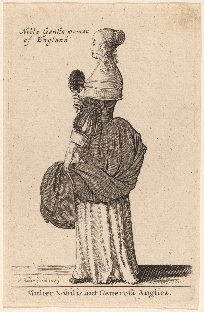 एक कुलीन या उदार अंग्रेज़ महिला द्वारा Wenceslaus Hollar