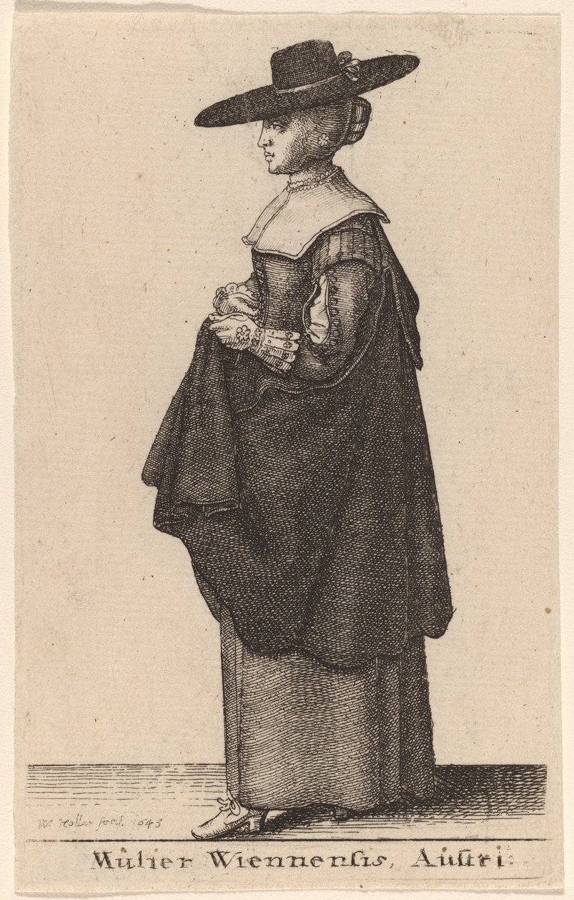 वियना, ऑस्ट्रिया की एक महिला द्वारा Wenceslaus Hollar