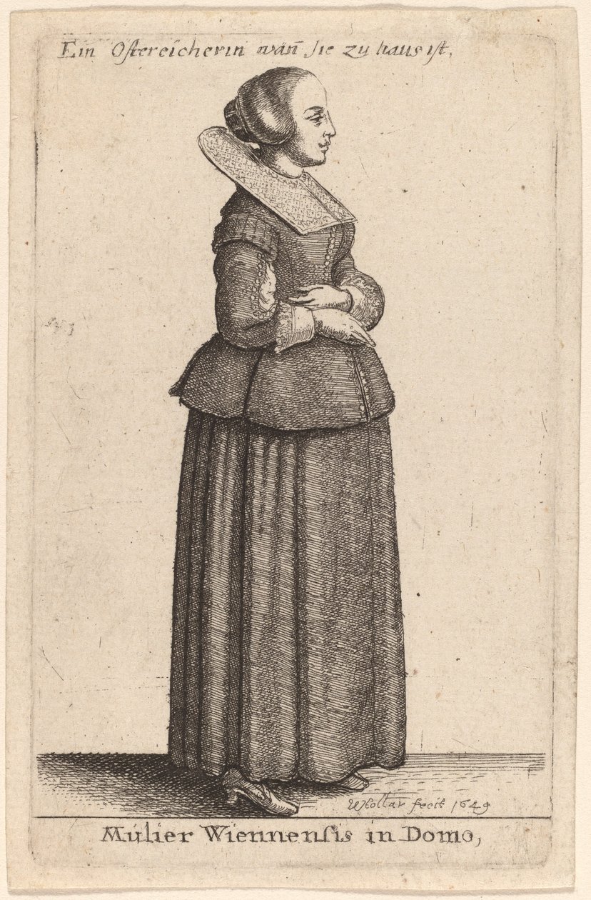 सदन में वियना की महिला द्वारा Wenceslaus Hollar