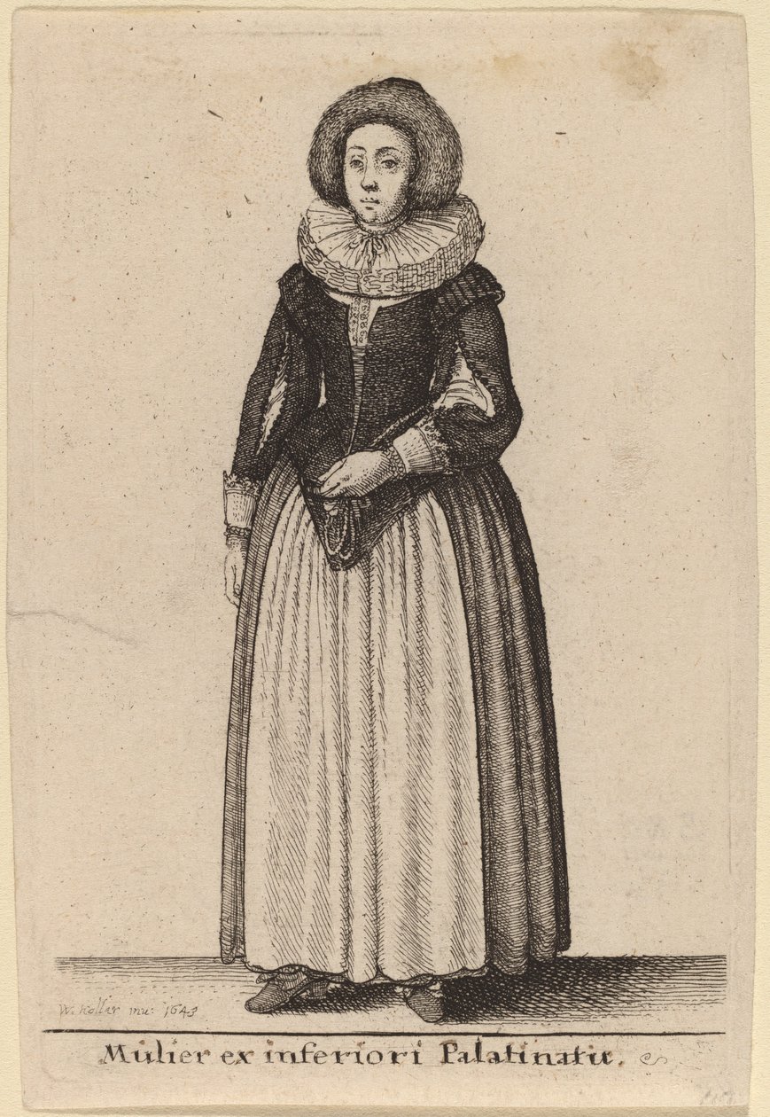निचले पैलैनाटस की एक महिला द्वारा Wenceslaus Hollar