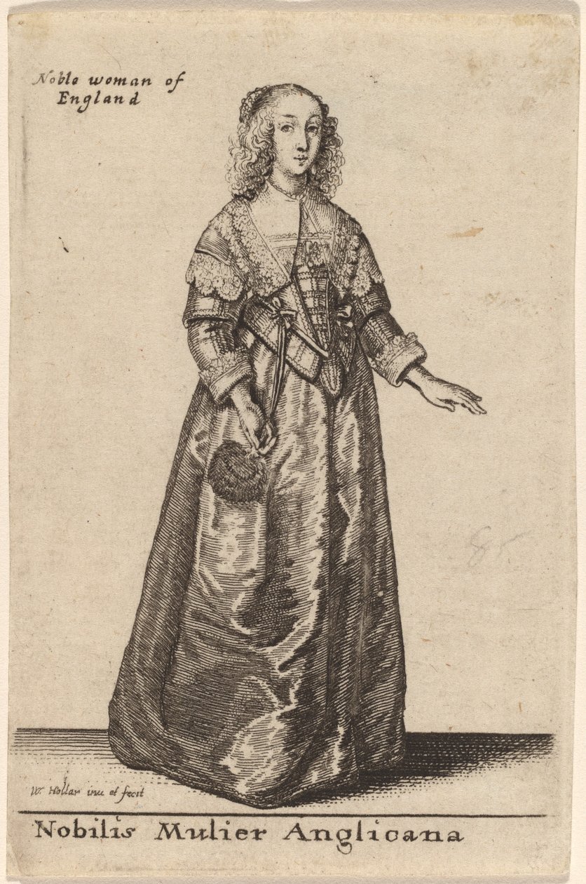एक कुलीन अंग्रेज महिला द्वारा Wenceslaus Hollar