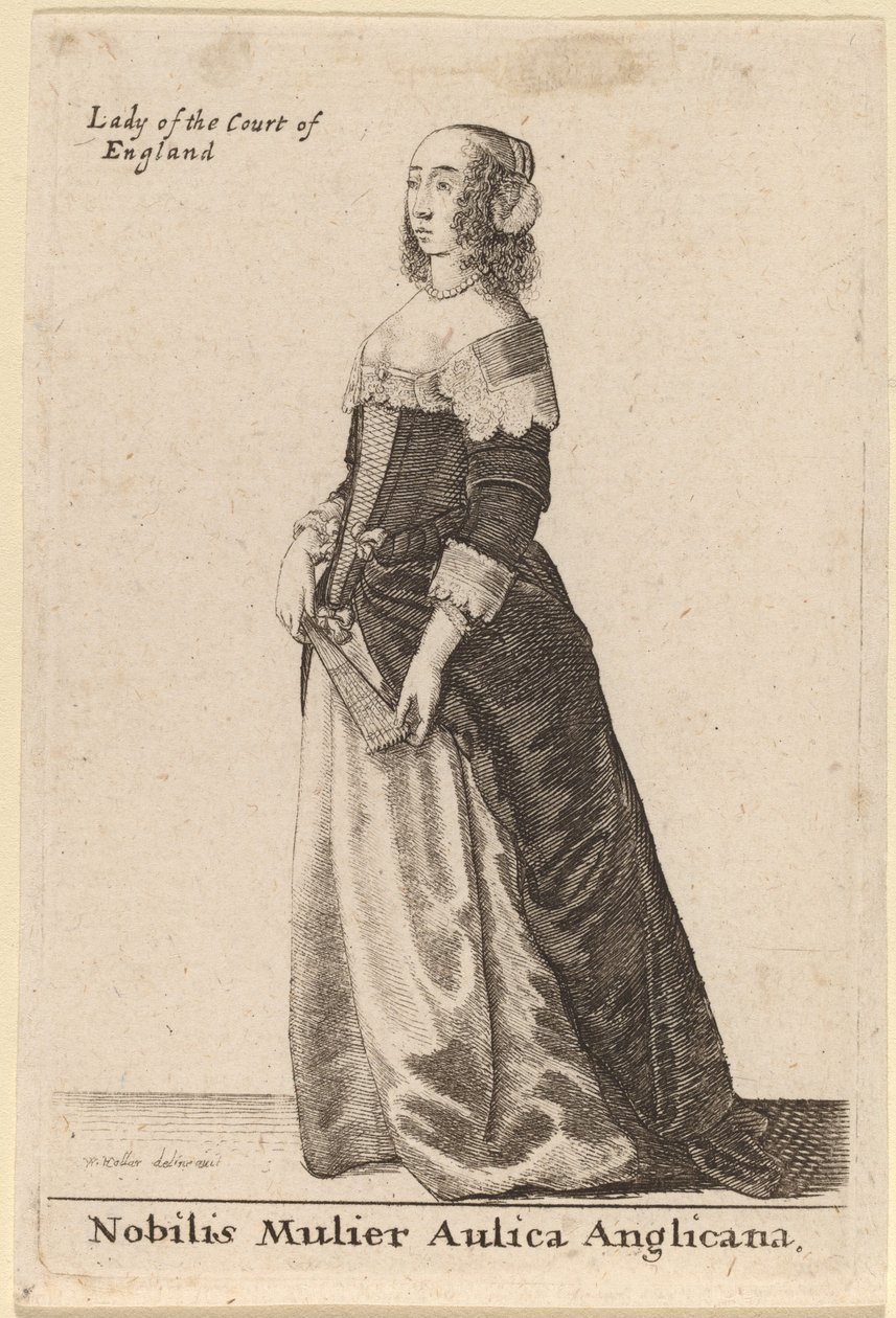 अंग्रेजी दरबार की एक कुलीन महिला द्वारा Wenceslaus Hollar