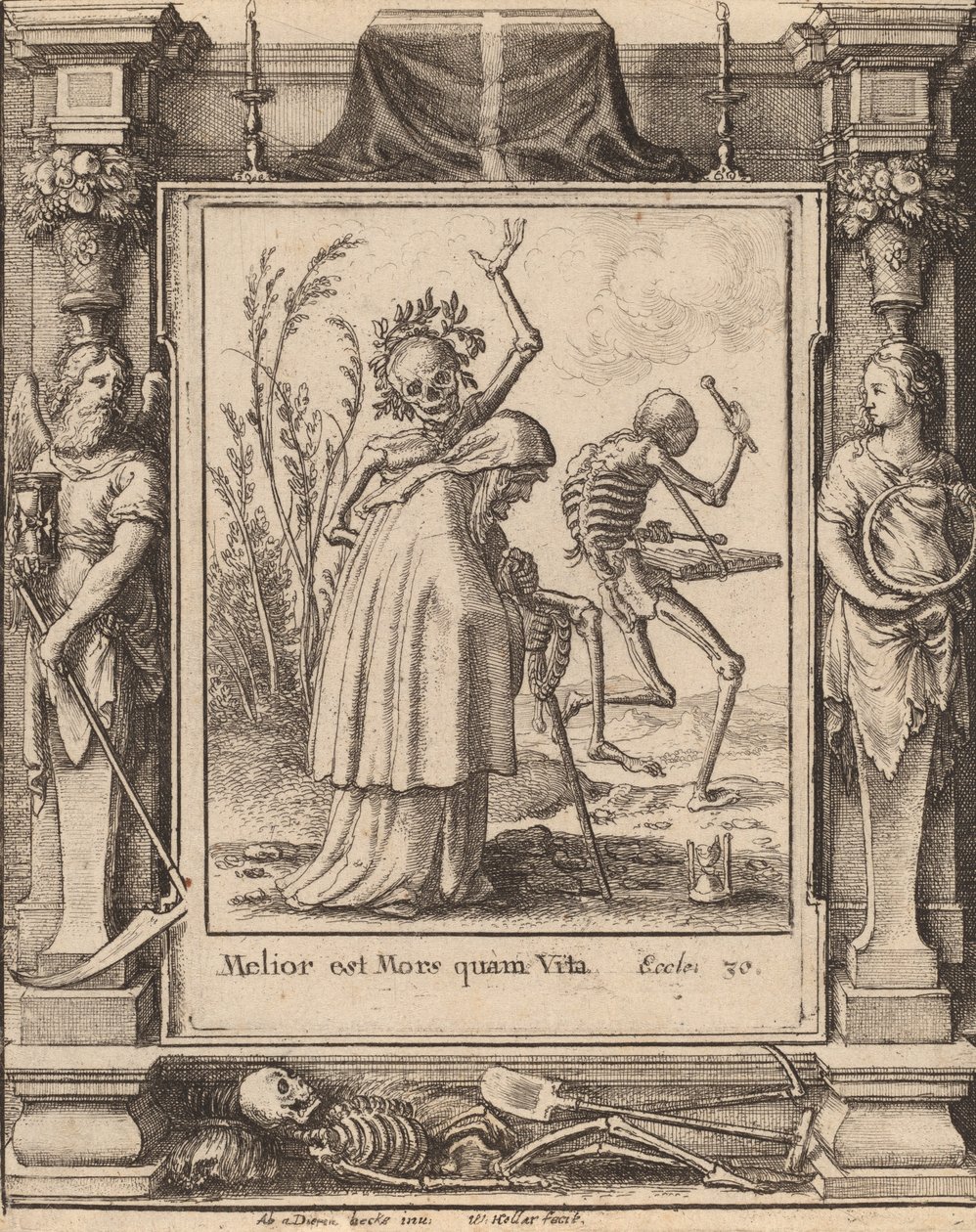 बूढ़ी औरत, 1651। द्वारा Wenceslaus Hollar