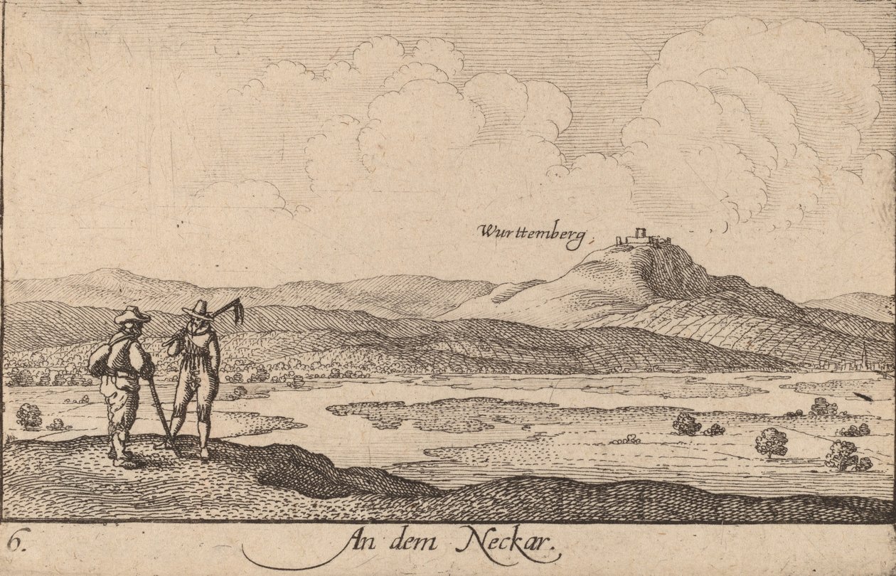 नेकर पर, 1635। द्वारा Wenceslaus Hollar