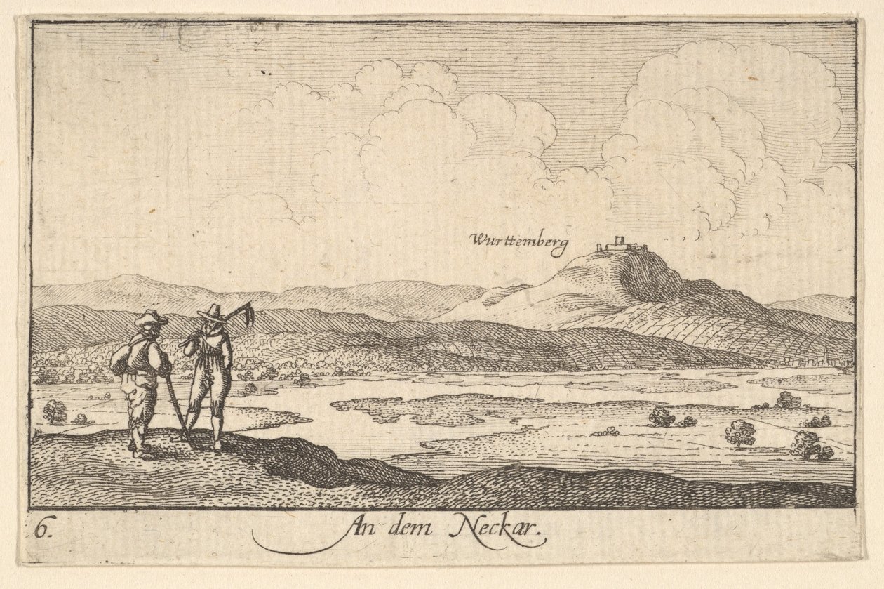 नेकर पर, 1635। द्वारा Wenceslaus Hollar