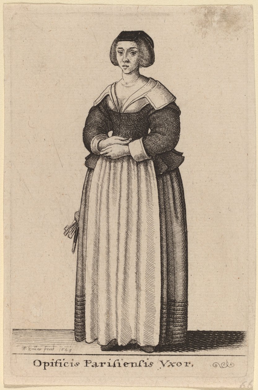 एक पेरिस कार्यकर्ता की पत्नी द्वारा Wenceslaus Hollar