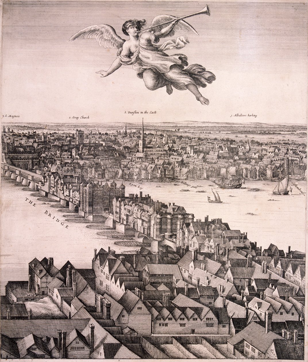 लंदन का विहंगम दृश्य, c1670 द्वारा Wenceslaus Hollar