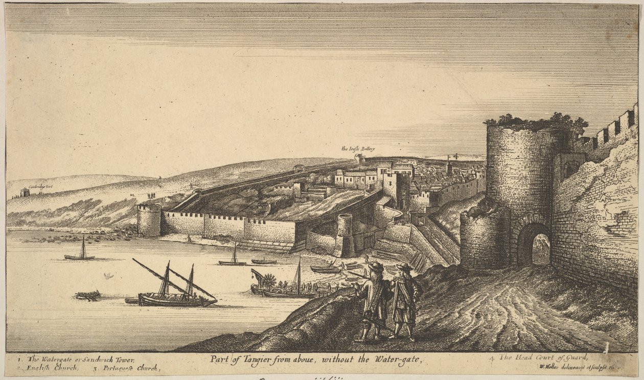 ऊपर से तांगियर का हिस्सा, 1670। द्वारा Wenceslaus Hollar
