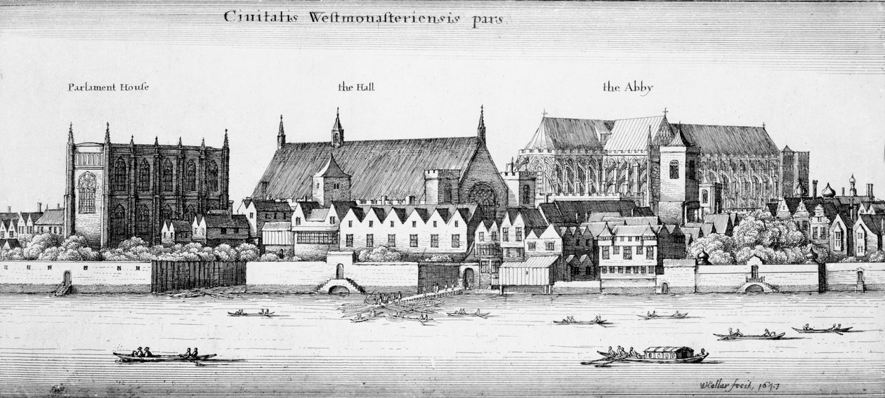 वेस्टमिंस्टर शहर का हिस्सा, 1647 द्वारा Wenceslaus Hollar