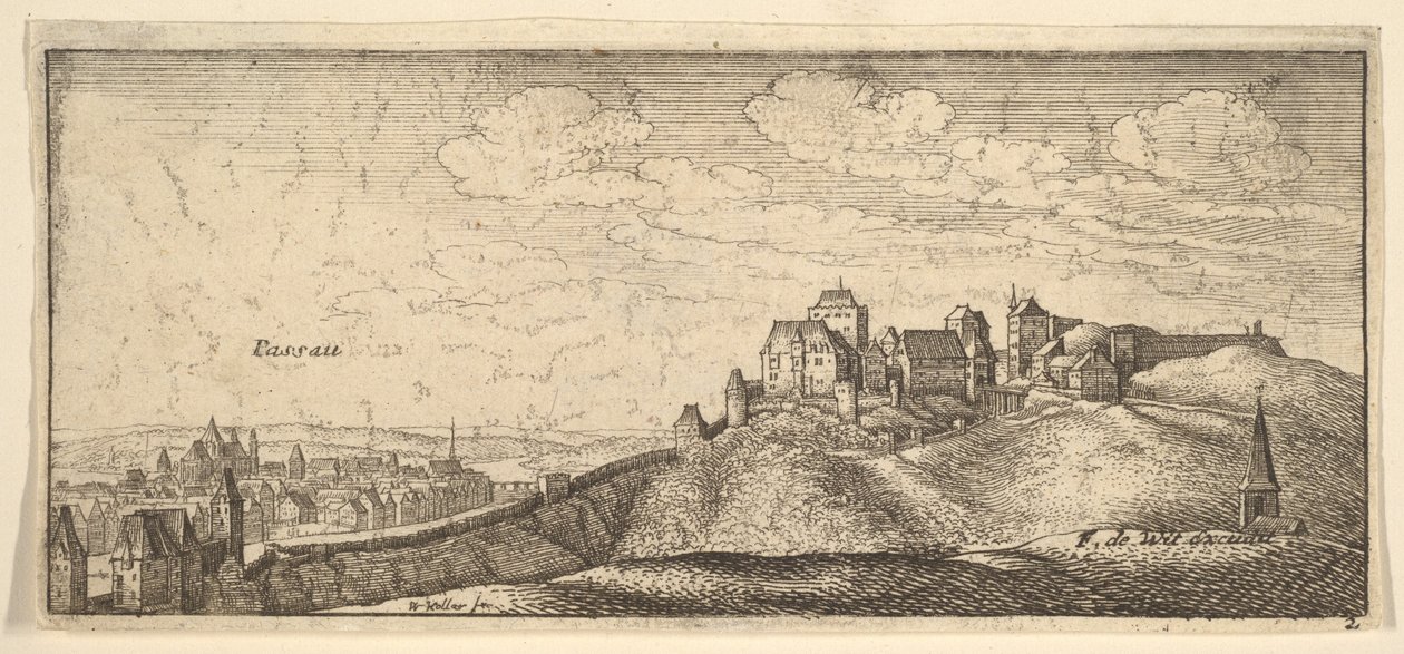 पसाऊ, 1652-77। द्वारा Wenceslaus Hollar