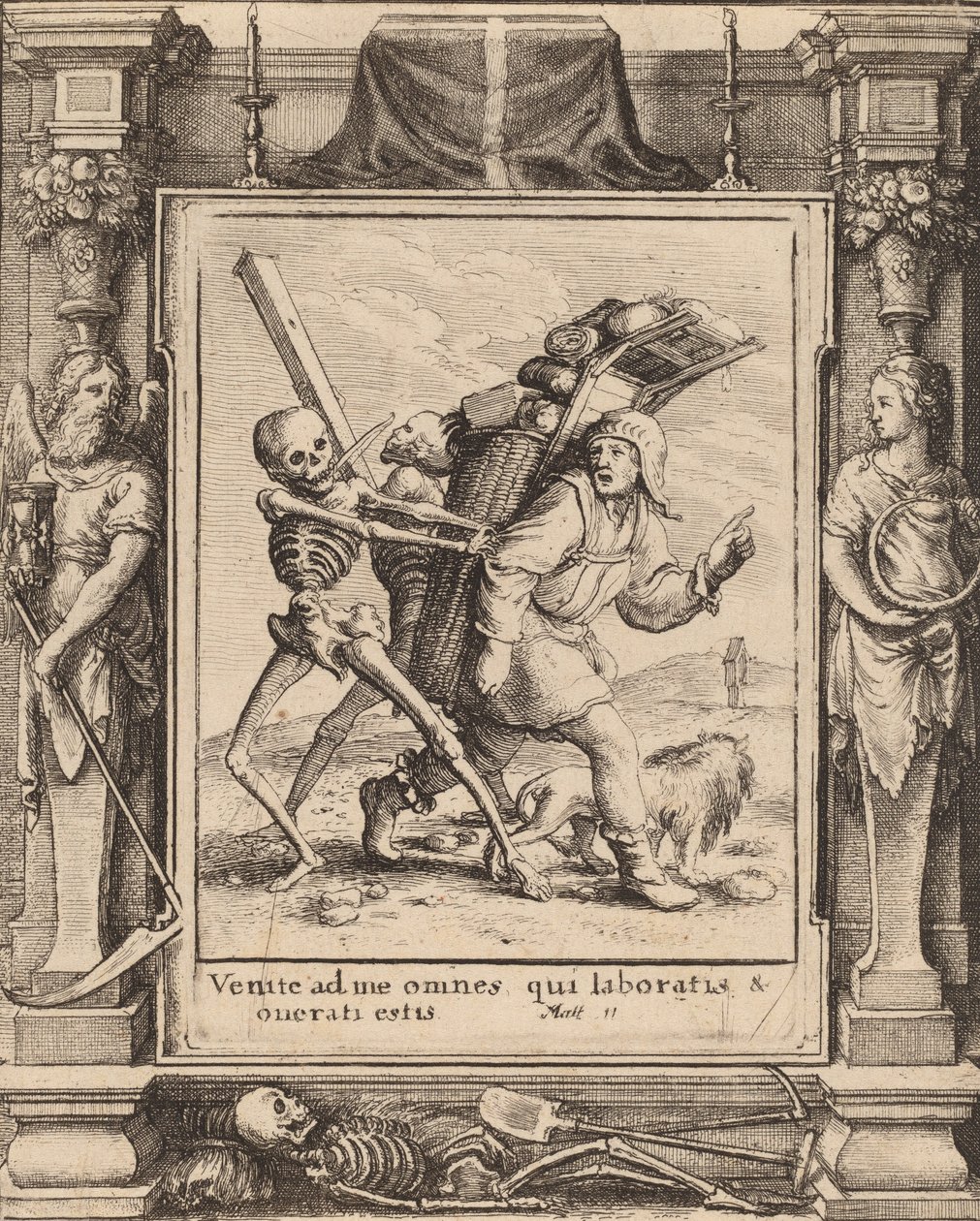 पेडलर, 1651। द्वारा Wenceslaus Hollar