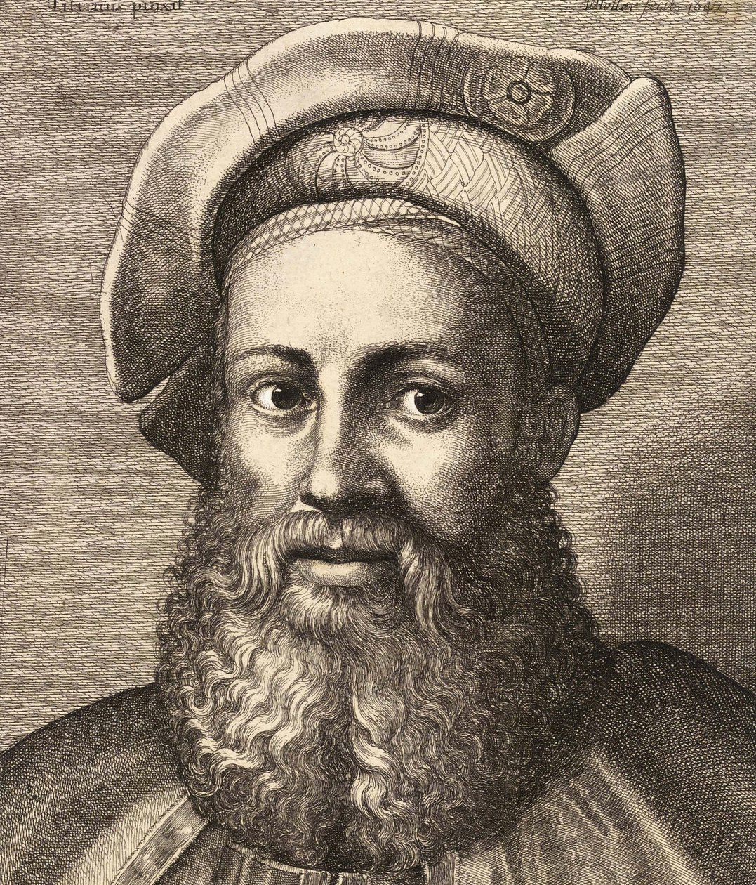 पिएत्रो अरेटिनो का चित्र, c.1670 द्वारा Wenceslaus Hollar