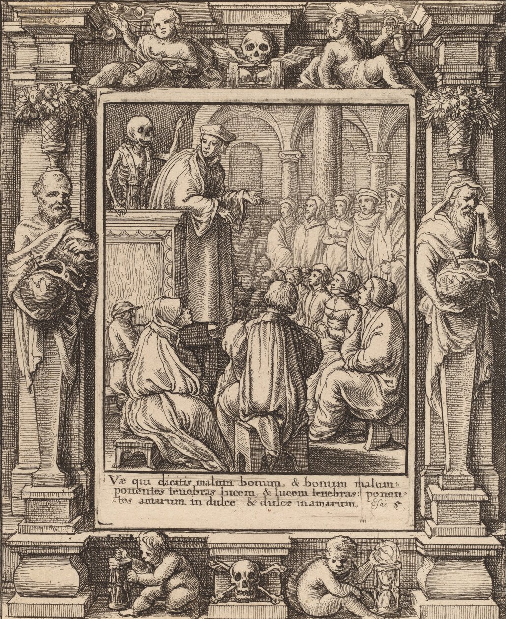 उपदेशक, 1651। द्वारा Wenceslaus Hollar