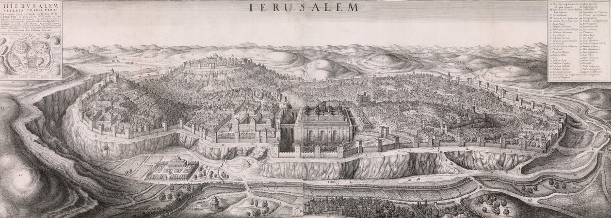 यरूशलेम की संभावना, 1660।, 1660। द्वारा Wenceslaus Hollar