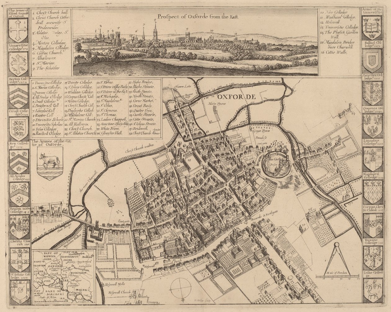 ऑक्सफोर्ड की संभावना। द्वारा Wenceslaus Hollar