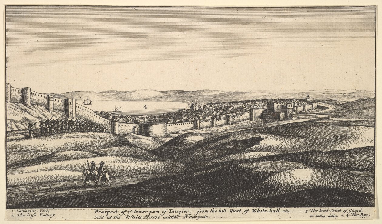 टैंगियर के निचले भाग की संभावना, सी। 1670। द्वारा Wenceslaus Hollar