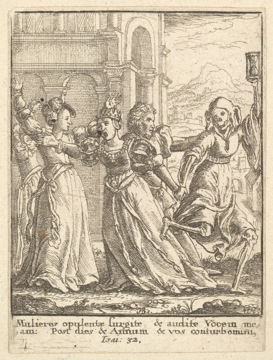 मौत के नृत्य से रानी, 1651। द्वारा Wenceslaus Hollar