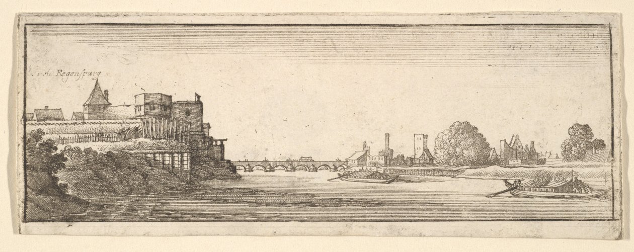 रेगेन्सबर्ग, 1652-77। द्वारा Wenceslaus Hollar