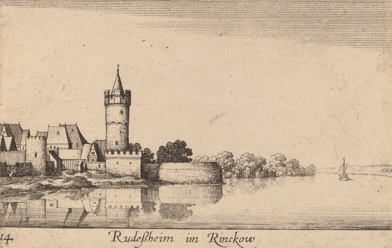 रुडेशाइम, 1635। द्वारा Wenceslaus Hollar
