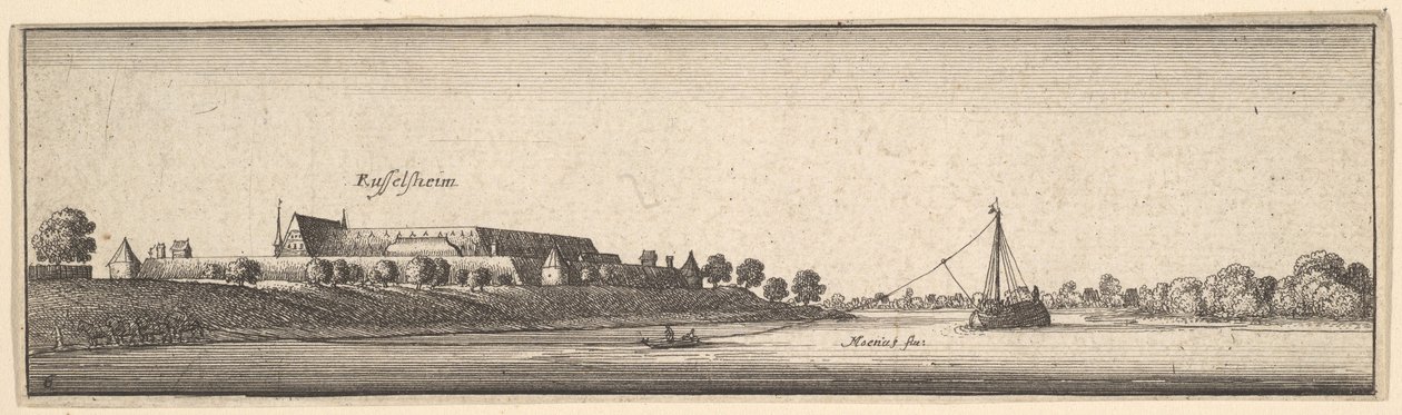रुसेल्सहेम, 1642-44। द्वारा Wenceslaus Hollar