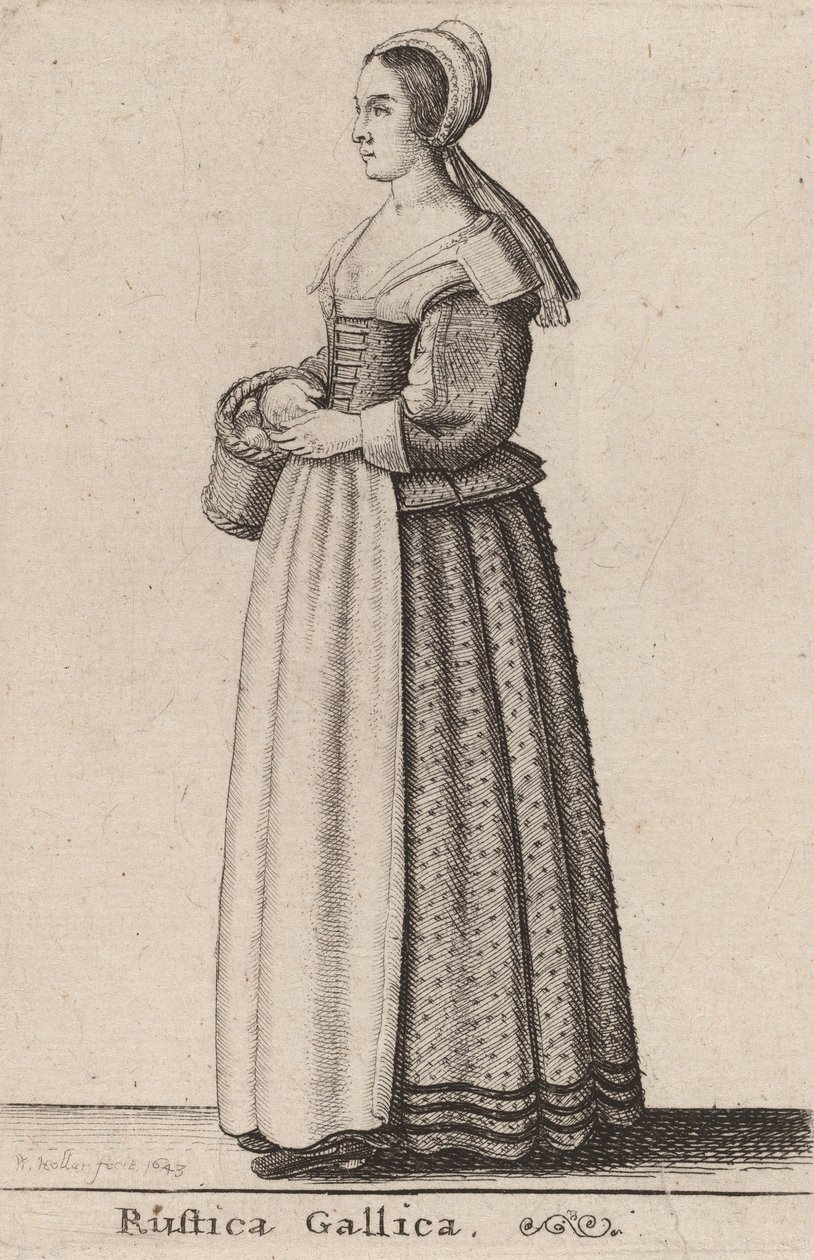 फ्रेंच कंट्रीसाइड, 1643। द्वारा Wenceslaus Hollar