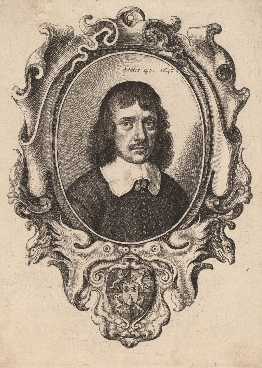 सेल्फ-पोर्ट्रेट, 1647। द्वारा Wenceslaus Hollar