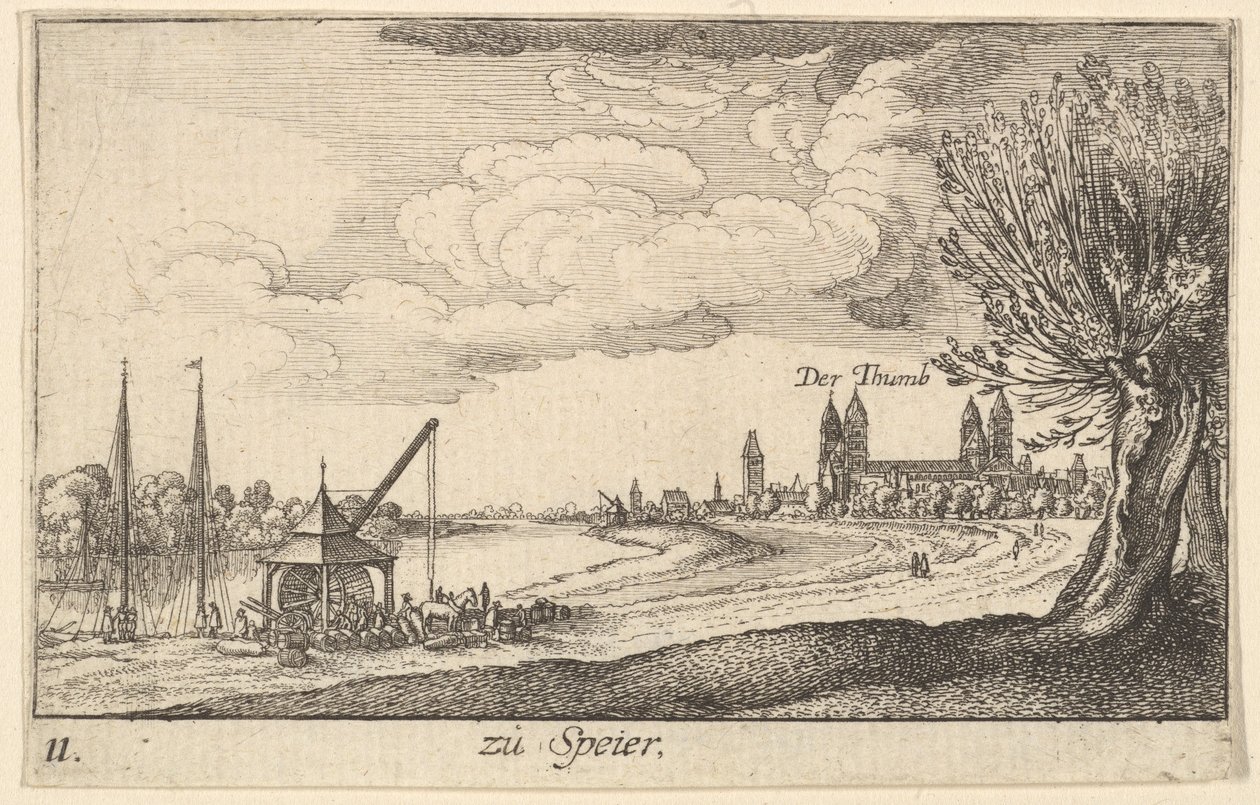 स्पायर, 1635। द्वारा Wenceslaus Hollar