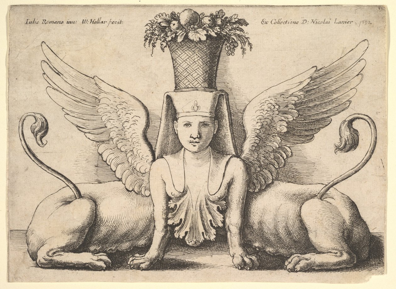 दो निकायों के साथ स्फिंक्स, 1652। द्वारा Wenceslaus Hollar