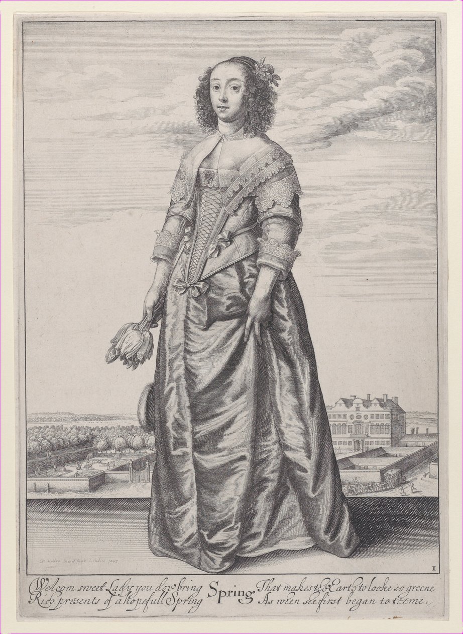 स्प्रिंग, फ्रॉम द सीजन्स, 1643-44., 1643-44। द्वारा Wenceslaus Hollar