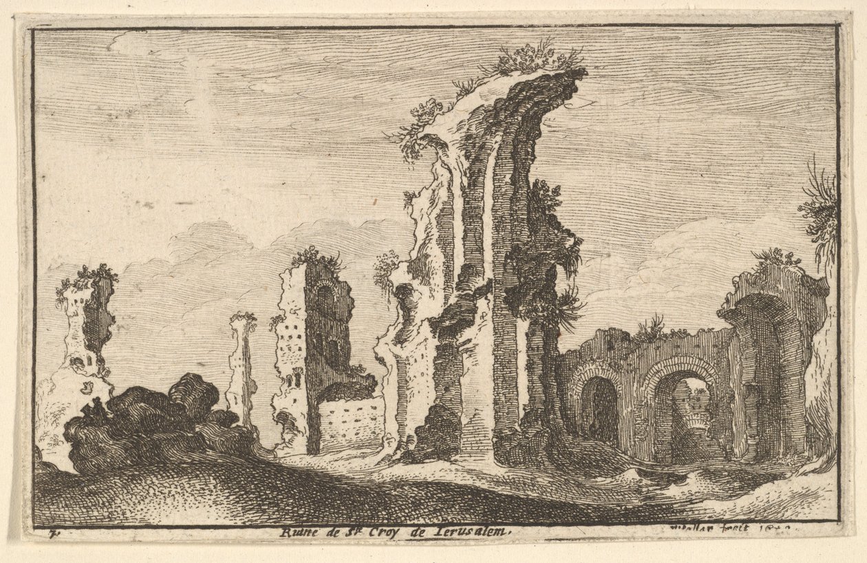 जेरूसलम के सेंट क्रोक्स, 1650। द्वारा Wenceslaus Hollar
