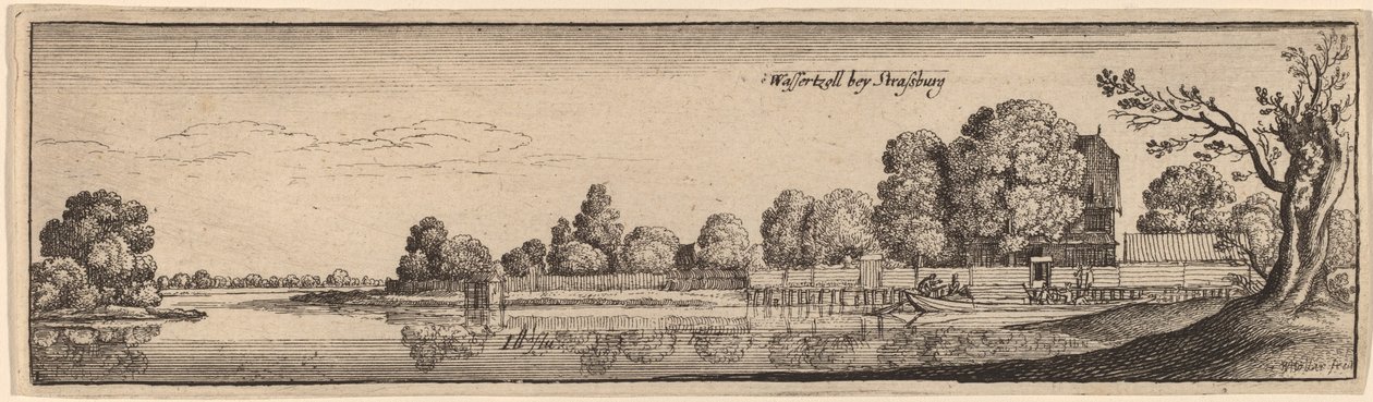स्ट्रासबर्ग: एक टोल हाउस, सी. 1632. द्वारा Wenceslaus Hollar