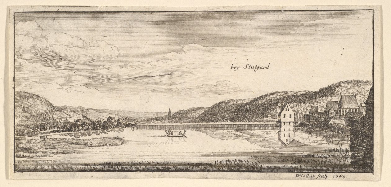 स्टटगार्ट: द लेक, 1663-65। द्वारा Wenceslaus Hollar