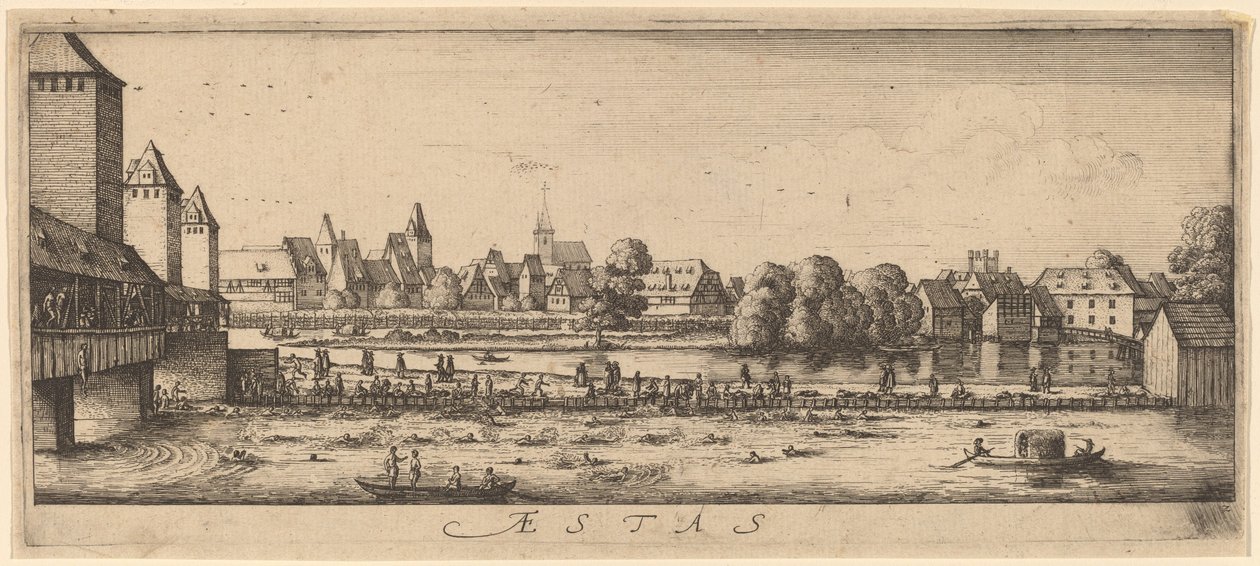 ग्रीष्म: स्नान का स्थान द्वारा Wenceslaus Hollar