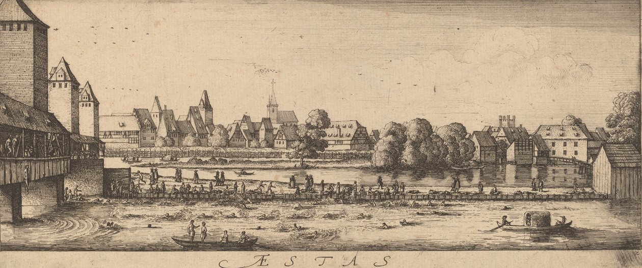समर: द बाथिंग प्लेस, सी। 16281629. द्वारा Wenceslaus Hollar