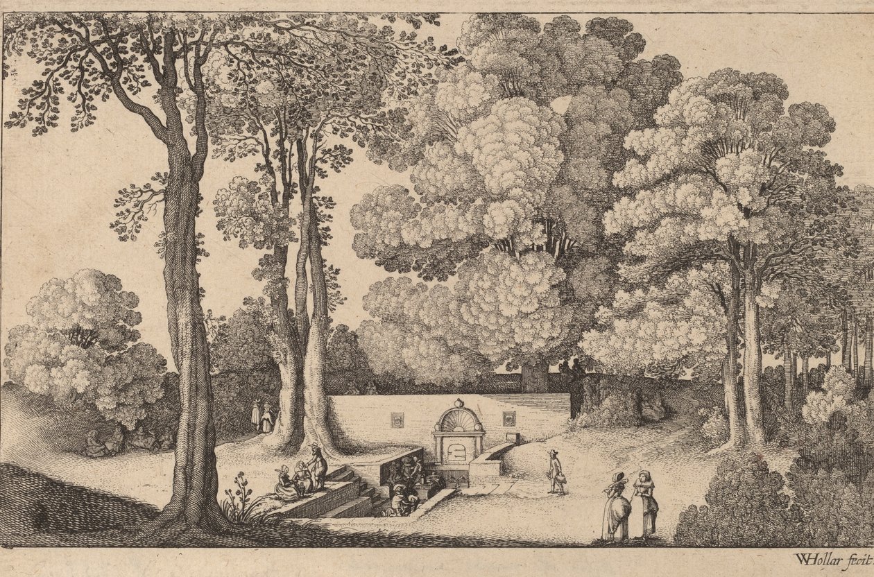 खनिज वसंत। द्वारा Wenceslaus Hollar