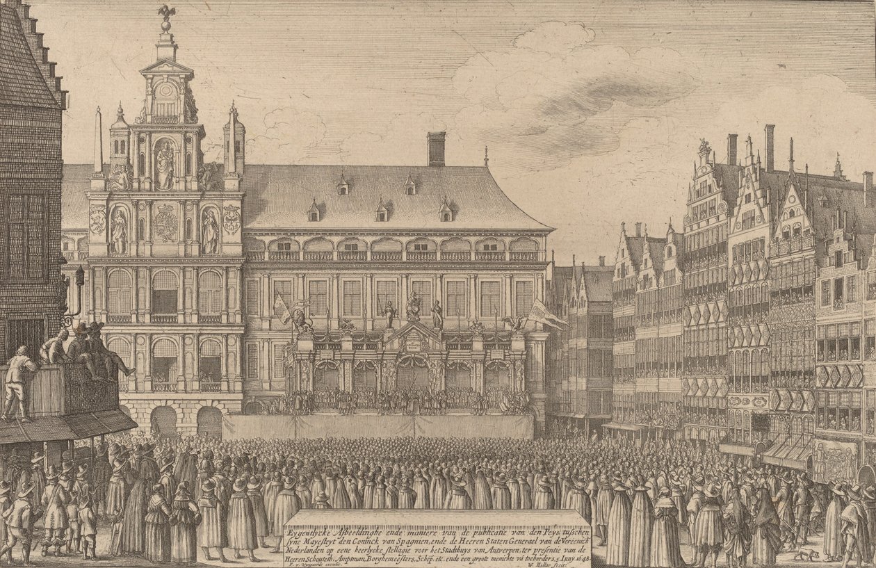 द पीस ऑफ मुंस्टर, 1641। द्वारा Wenceslaus Hollar