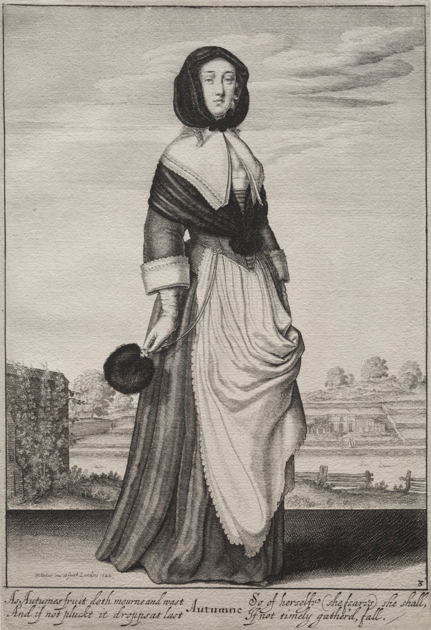 सीज़न: शरद ऋतु, 1643-1644। द्वारा Wenceslaus Hollar