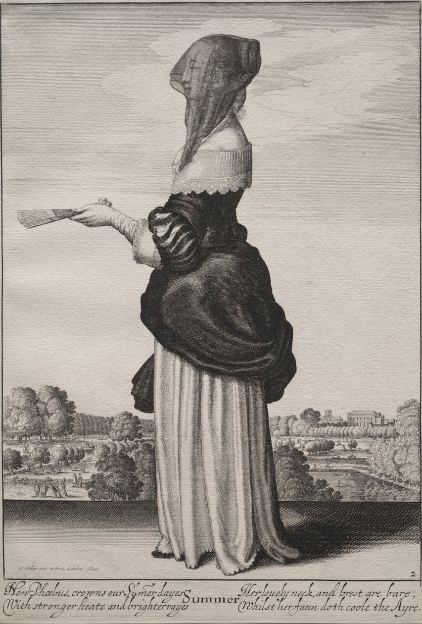 सीजन्स: समर, 1643-1644। द्वारा Wenceslaus Hollar