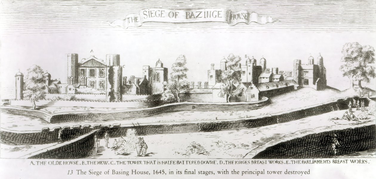 बेसिंग हाउस की घेराबंदी, 1645 द्वारा Wenceslaus Hollar