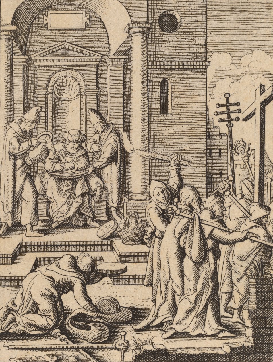 हाथों की धुलाई। द्वारा Wenceslaus Hollar