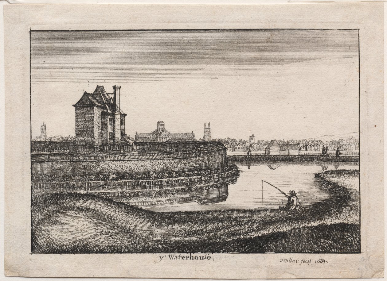 द वाटरहाउस, 1665। द्वारा Wenceslaus Hollar