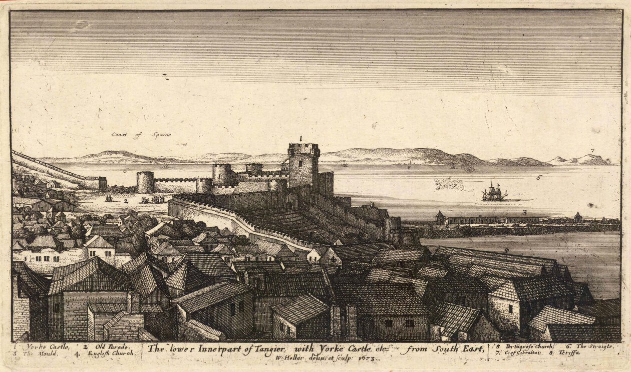 टंगेर का निचला भीतरी भाग द्वारा Wenceslaus Hollar