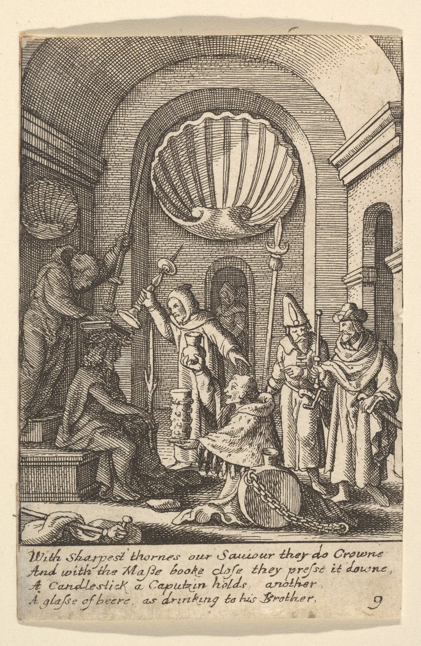 १६२५-। Christ ईसा मसीह का उपहास। द्वारा Wenceslaus Hollar