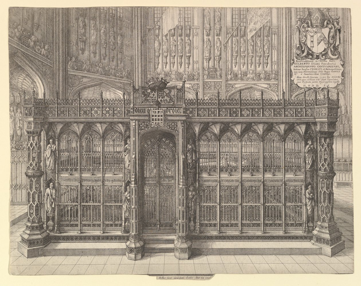 1665 में हेनरी VII का मकबरा। द्वारा Wenceslaus Hollar